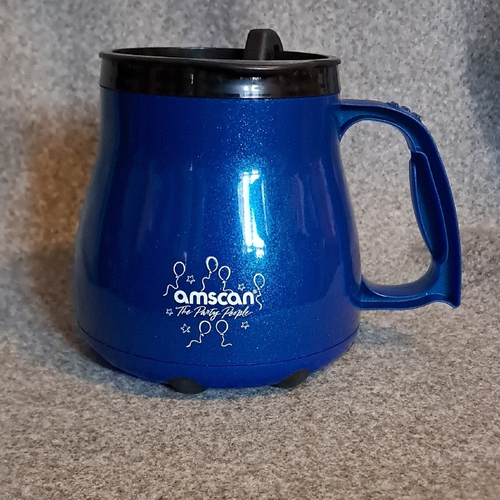 Amscan Blue Coffee Mug with Lid for Kitchen Enthusiasts